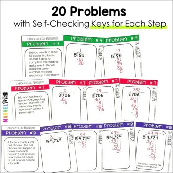 Check-As-You-Go Long Division Word Problems, image 3