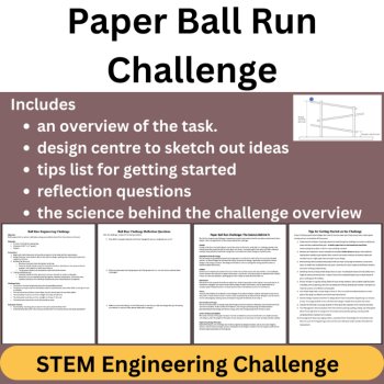 Paper Ball Run STEM Engineering Challenge | 6th, 7th, 8th Grade MIDDLE SCHOOL, image 2
