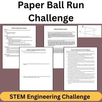 Paper Ball Run STEM Engineering Challenge | 6th, 7th, 8th Grade MIDDLE SCHOOL, image 3