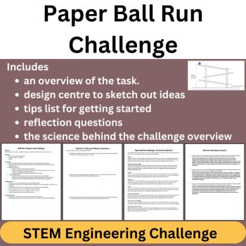 Paper Ball Run STEM Engineering Challenge - HIGH SCHOOL Science, image 2