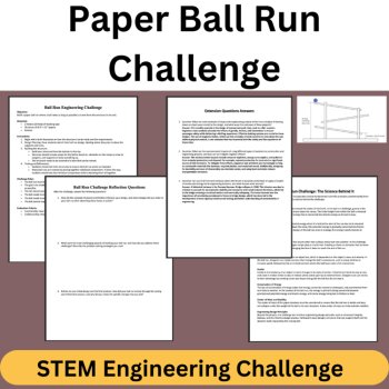 Paper Ball Run STEM Engineering Challenge - HIGH SCHOOL Science, image 3