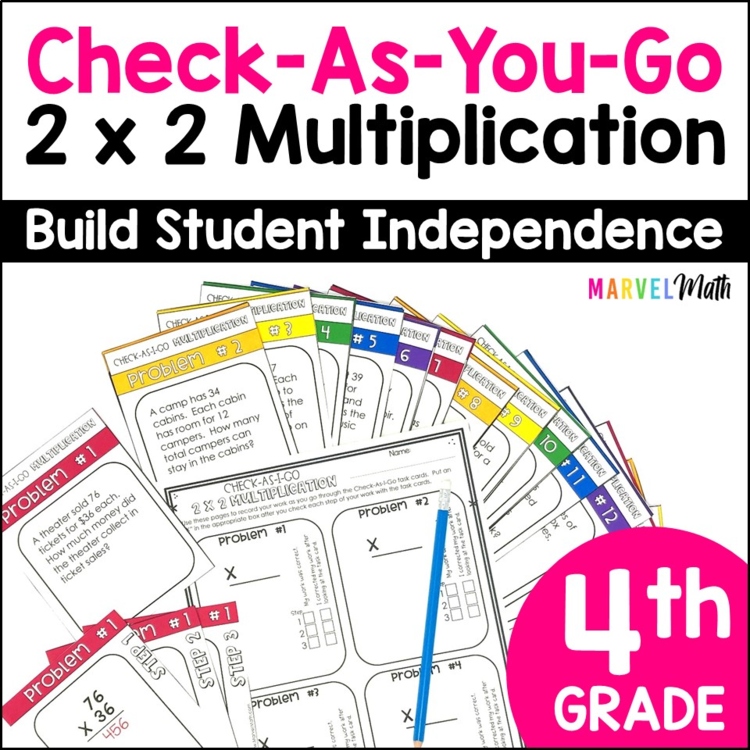 Check-As-You-Go 2x2 Multiplication Word Problems