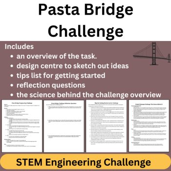 Pasta Bridge STEM Engineering Challenge | 6th, 7th, 8th Grade MIDDLE SCHOOL, image 2