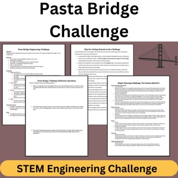 Pasta Bridge STEM Engineering Challenge | 6th, 7th, 8th Grade MIDDLE SCHOOL, image 3