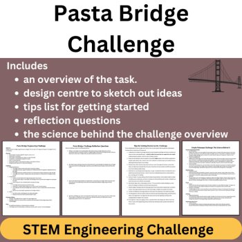 Pasta Bridge STEM Engineering Challenge - HIGH SCHOOL Science, image 2