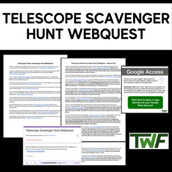 Telescope Digital Scavenger Hunt & WebQuest - Middle and High School Appropriate, image 2