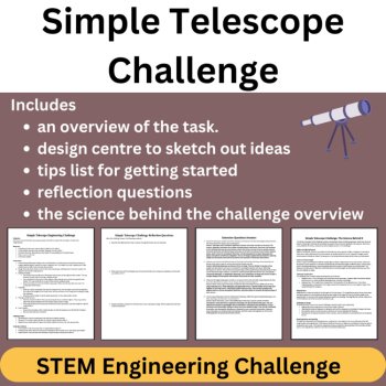 Simple Telescope STEM Engineering Challenge | 6th, 7th, 8th Grade MIDDLE SCHOOL, image 2