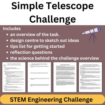 Simple Telescope STEM Engineering Challenge - HIGH SCHOOL Science, image 2