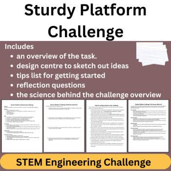 Sturdy Platform STEM Engineering Challenge - HIGH SCHOOL Science, image 2