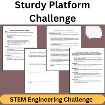 Sturdy Platform STEM Engineering Challenge - HIGH SCHOOL Science, image 3