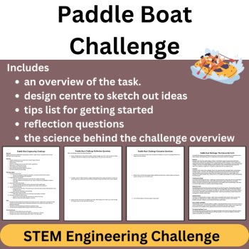 Paddle Boat STEM Engineering Challenge | 6th, 7th, 8th Grade MIDDLE SCHOOL, image 2