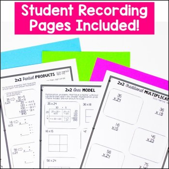 2 digit by 2 digit Multiplication - Partial Product Multiplication, Area Model, image 3