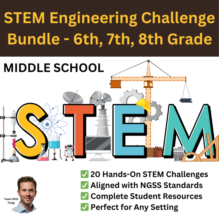 STEM Engineering Challenge Bundle | NGSS 6th, 7th, 8th Grade Hands-On Science