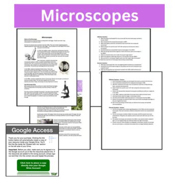 Microscopes Reading Comprehension Passage & Questions | 6th, 7th, 8th Grade, image 2