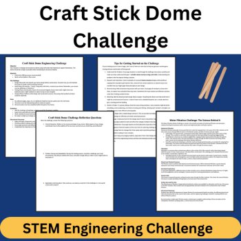 Craft Stick Dome STEM Engineering Challenge | 6th, 7th, 8th Grade MIDDLE SCHOOL, image 3