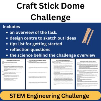 Craft Stick Dome STEM Engineering Challenge - HIGH SCHOOL Science, image 2