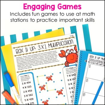 4th Grade Multiplication and Division Unit - Word Problems, Practice, Games TEKS, image 4