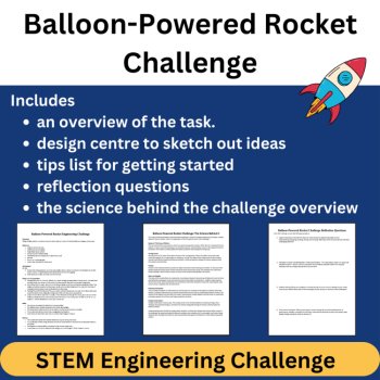 Balloon-Powered Rocket STEM Engineering Challenge - HIGH SCHOOL Science, image 2