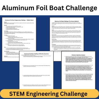 Aluminum Foil Boat STEM Engineering Challenge | 6th, 7th, 8th MIDDLE SCHOOL, image 3