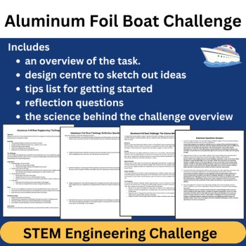 Aluminum Foil Boat STEM Engineering Challenge - HIGH SCHOOL Science, image 2