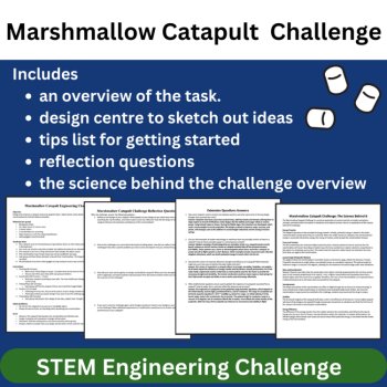 Marshmallow Catapult STEM Engineering Challenge - HIGH SCHOOL Science, image 2