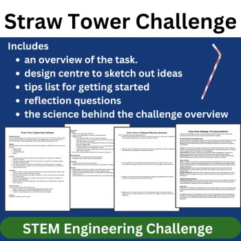 Straw Tower STEM Engineering Challenge | 6th, 7th, 8th Grade MIDDLE SCHOOL, image 2