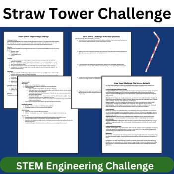 Straw Tower STEM Engineering Challenge - HIGH SCHOOL Science, image 3