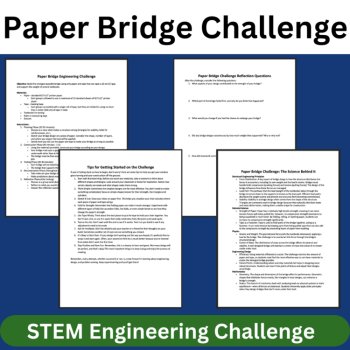 Paper Bridge STEM Engineering Challenge | 6th, 7th, 8th Grade MIDDLE SCHOOL, image 3