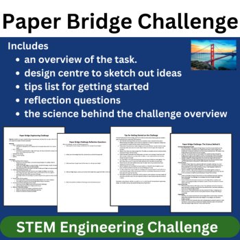 Paper Bridge STEM Engineering Challenge - HIGH SCHOOL Science, image 2