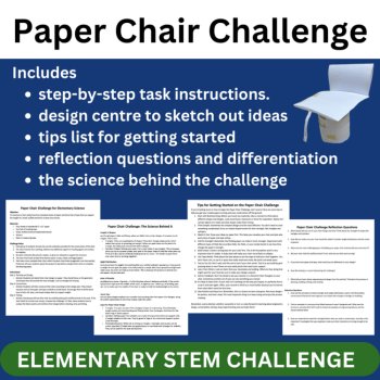 Paper Chair STEM Engineering Challenge - ELEMENTARY SCHOOL Science, image 2