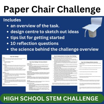 Paper Chair STEM Engineering Challenge - HIGH SCHOOL Science | NGSS, image 2