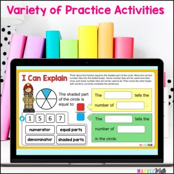 Introduction to Fractions - Identifying Unit Fractions - TEKS 3.3C, 3.NF.1, image 3