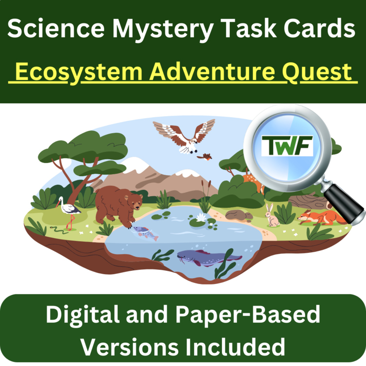 Science Mystery Task Cards - Ecosystem Adventure Quest