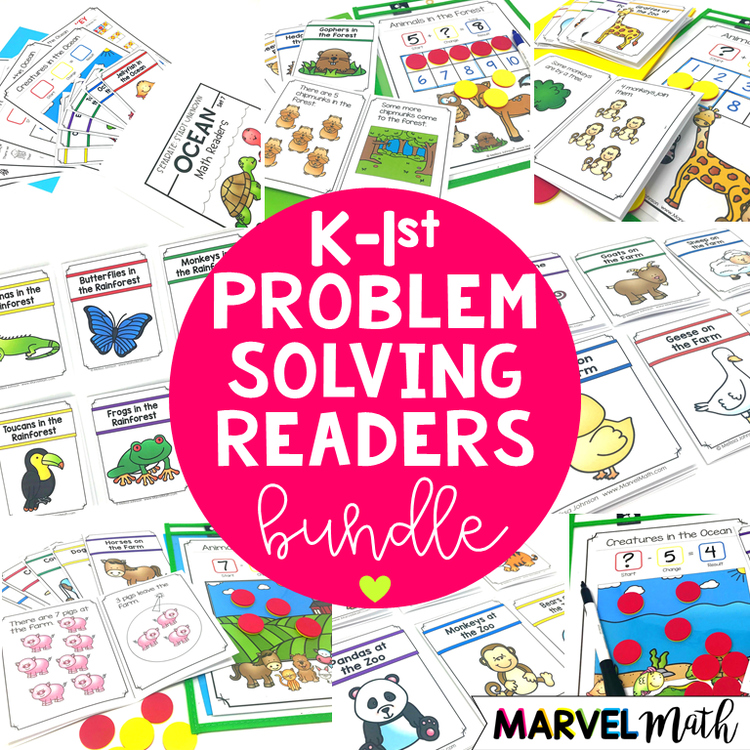 Kinder - 1st Grade Problem Solving Math Readers Bundle