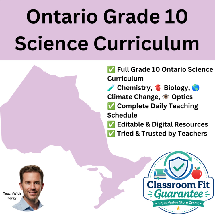 Ontario Grade 10 Science Curriculum | 1 Semester | SNC2D | No Prep, Lesson Plans