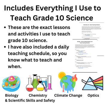 Ontario Grade 10 Science Curriculum | 1 Semester | SNC2D | No Prep, Lesson Plans, image 2
