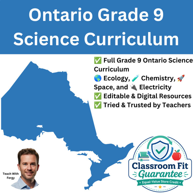 Ontario Grade 9 Science Course Curriculum | 1 Full Semester | SNC1D | 9th Grade