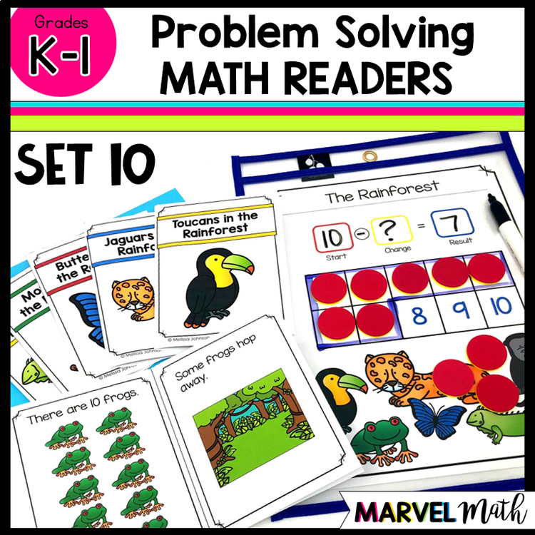 Kinder - 1st Grade Problem Solving Math Readers   Set 10: Mixed Join & Separate