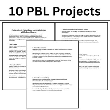 Photosynthesis Projects | Problem Based Learning | 10 Middle School Activities, image 3