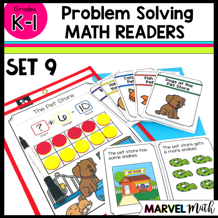Kinder - 1st Grade Problem Solving Math Readers   Set 9: Mixed Join & Separate
