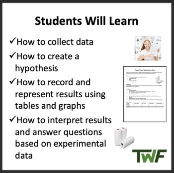 Paper Towel Absorbency Test - A Scientific Method Activity and Complete Lesson, image 2