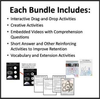 Chemistry Digital Interactive Notebook Collection - A Growing Bundle, image 2