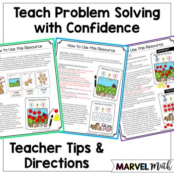 Kinder - 1st Grade Problem Solving Math Readers   Set 8: Separate All Unknowns, image 4