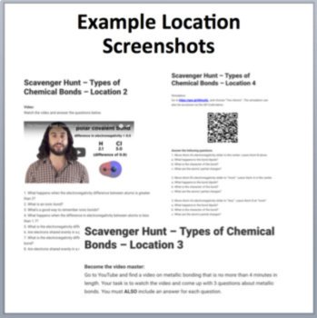 Chemistry – Digital Scavenger Hunt Activity Bundle | Chemical Reactions, Atoms, image 2