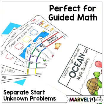Kinder - 1st Grade Problem Solving Math Readers   Set 7: Separate Start Unknown, image 3
