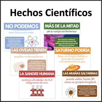 Conjunto de 100 Hechos Asombrosos de la Ciencia - Pósters para el Aula, image 2