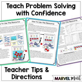 Kinder - 1st Grade Problem Solving Math Readers   Set 6: Separate Change Unknown, image 4