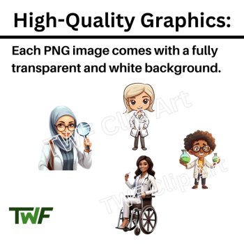 Science is For Everyone Clip Art-Diversity and Inclusion in the World of Science, image 4