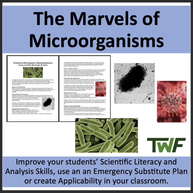 The Marvels of Microorganisms - Reading Comprehension Article - Grade 9 and Up