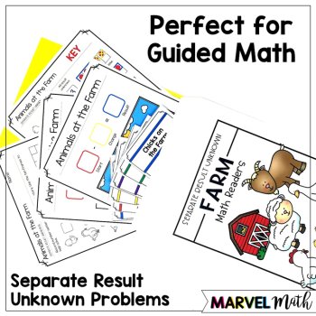 Kinder - 1st Grade Problem Solving Math Readers   Set 5: Separate Result Unknown, image 3